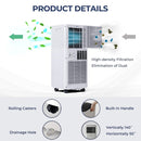Portable Air Conditioner 8000 BTU 3-in-1 Air Conditioner with Dehumidifier and Fan Mode