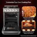 Costway 24 Inches Freestanding Natural Gas Range with 4 Burners Cooktop