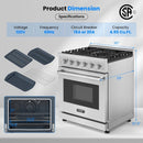 Costway 30 Inches 120V Natural Gas Range with 5 Burners Cooktop