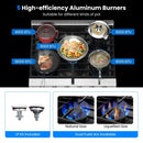 Costway 30 Inches 120V Natural Gas Range with 5 Burners Cooktop