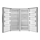 FORNO Rizzuto 60" 27.6 cu. ft. Refrigerator & Freezer in Stainless Steel with Grill Trim Kit, FFFFD1933-60S
