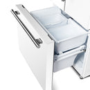 FORNO Espresso Gallipoli 30" 17.5 Cu. Ft. Refrigerator with Ice Maker in White with Silver Handles, FFFFD1974-31WHT
