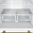 FORNO Espresso Gallipoli 30" 17.5 Cu. Ft. Refrigerator with Ice Maker in White with Antique Brass Handles, FFFFD1974-31WHT