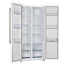 FORNO Espresso Salerno 33" 15.6 cu. ft. Refrigerator in White with Antique Brass Handles, FFRBI1805-33WHT