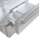 FORNO Moena 36" 19.2 cu. ft. French Door Built-In Refrigerator in Stainless Steel with Ice Maker, FFRBI1820-36SB