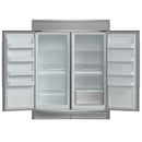 FORNO Rizzuto 60" 27.6 cu. ft. Refrigerator & Freezer in Stainless Steel with Grill Trim Kit, FFFFD1933-60S