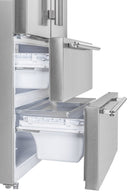 FORNO Moena 36" 19.2 cu. ft. French Door Built-In Refrigerator in Stainless Steel with Ice Maker, FFRBI1820-36SB