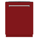 ZLINE 24-Inch Monument Series 3rd Rack Top Touch Control Dishwasher in Red Gloss with Stainless Steel Tub, 45dBa (DWMT-RG-24)