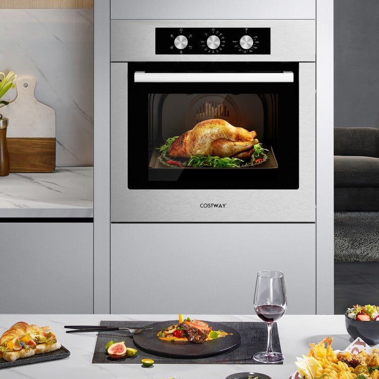Costway 24 Inch Single Wall Oven 2.47Cu.ft with 5 Cooking Modes