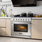 Costway 36 Inches Freestanding Natural Gas Range with 6 Burners Cooktop