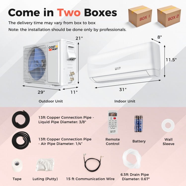 Best Air conditioner  12000 BTU Mini Split Air Conditioner and Heater