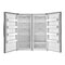 FORNO Rizzuto 60" 27.6 cu. ft. Refrigerator & Freezer in Stainless Steel with Grill Trim Kit, FFFFD1933-60S