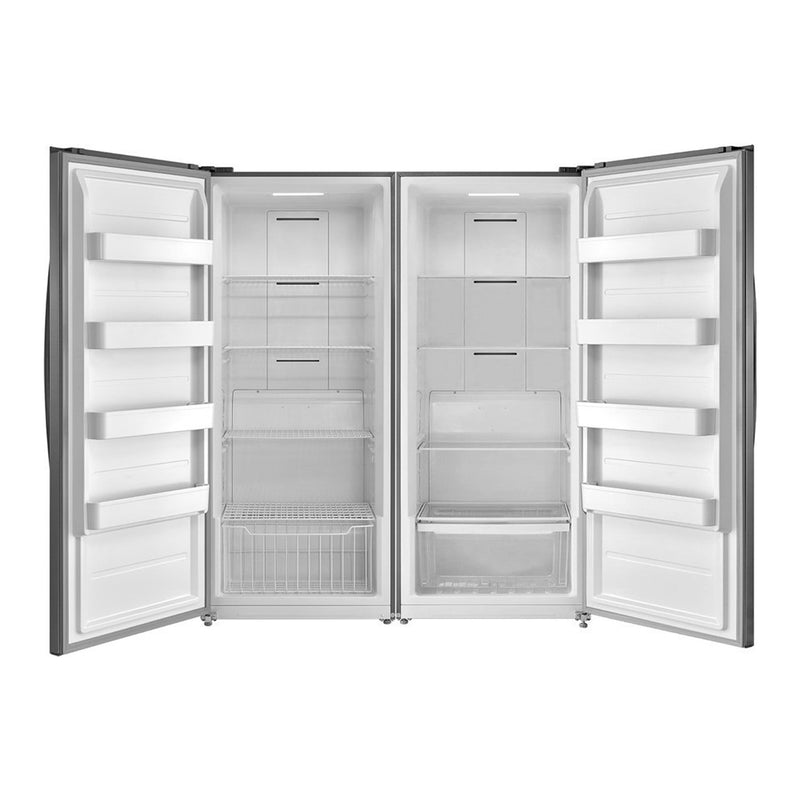 FORNO Rizzuto 60" 27.6 cu. ft. Refrigerator & Freezer in Stainless Steel with Grill Trim Kit, FFFFD1933-60S