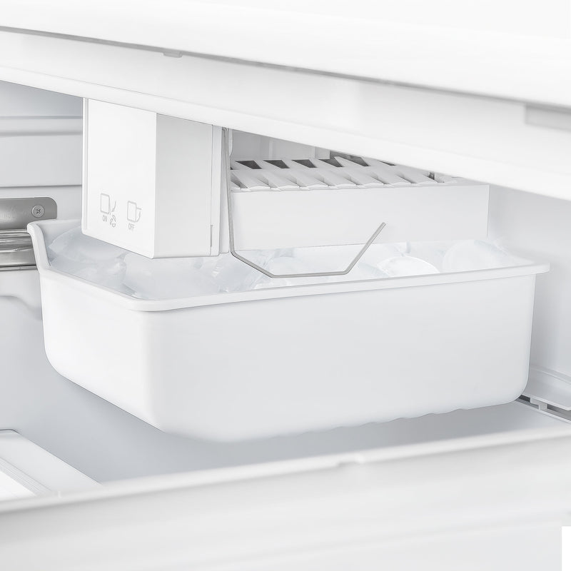 FORNO Espresso Gallipoli 30" 17.5 Cu. Ft. Refrigerator with Ice Maker in White with Antique Brass Handles, FFFFD1974-31WHT