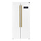 FORNO Espresso Salerno 33" 15.6 cu. ft. Refrigerator in White with Antique Brass Handles, FFRBI1805-33WHT