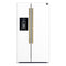FORNO Espresso Salerno 36" 20 cu. ft. Side-By-Side Refrigerator with Water and Ice Dispenser in White with Antique Brass Handles