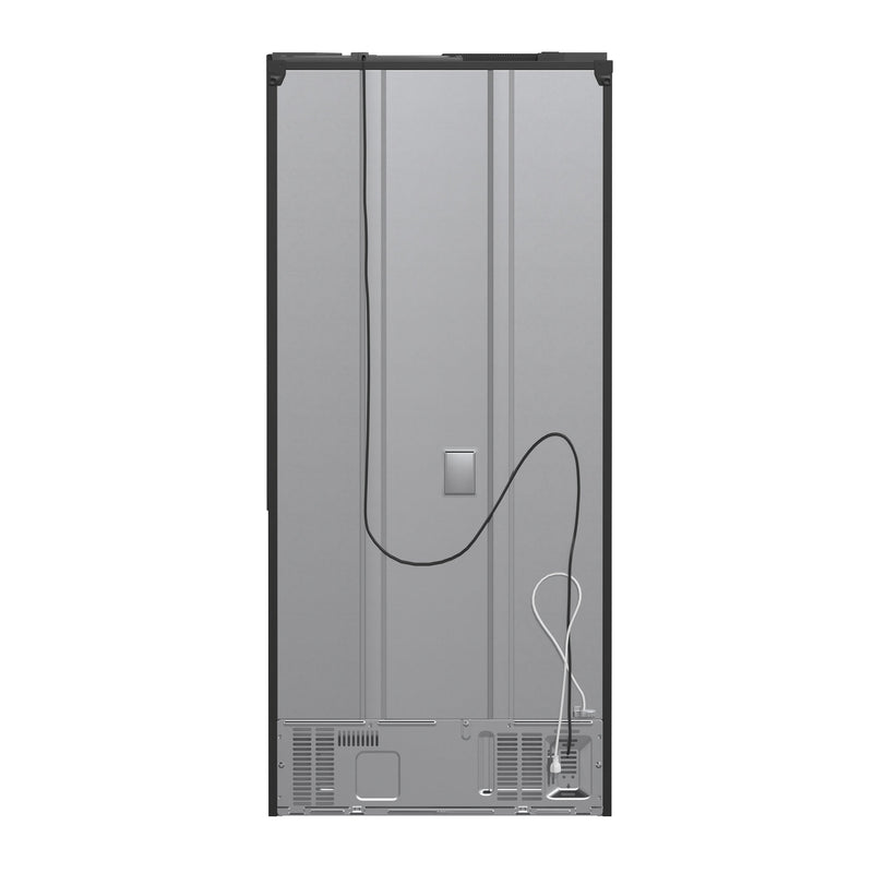 FORNO Espresso Gallipoli 30" 17.5 Cu. Ft. Refrigerator with Ice Maker in Black with Antique Brass Handles, FFFFD1974-31BLK