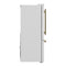 FORNO Espresso Gallipoli 30" 17.5 Cu. Ft. Refrigerator with Ice Maker in White with Antique Brass Handles, FFFFD1974-31WHT