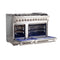 Forno 48-Inch Capriasca Dual Fuel Range with 240v Electric Oven - 8 Burners, Griddle, and 160,000 BTUs (FFSGS6187-48)