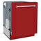 ZLINE 24-Inch Monument Series 3rd Rack Top Touch Control Dishwasher in Red Gloss with Stainless Steel Tub, 45dBa (DWMT-RG-24)