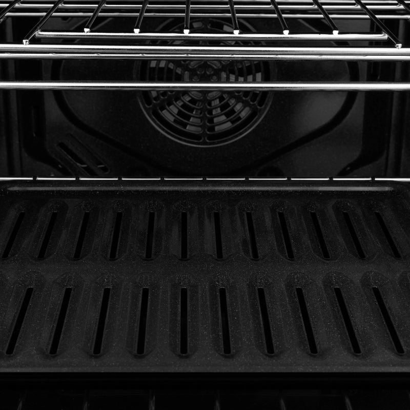ZLINE 30-Inch Autograph Edition Professional True Convection Single Wall Oven with Air Fry and Self Clean in Stainless Steel with White Matte Door and Matte Black Handle (WASZ-WM-30-MB)
