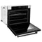 ZLINE 30-Inch Autograph Edition Professional True Convection Single Wall Oven with Air Fry and Self Clean in Stainless Steel with White Matte Door and Matte Black Handle (WASZ-WM-30-MB)