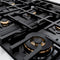 ZLINE Autograph Edition 36-Inch Select Series Gas Range with 6 Burner Cooktop and 5.2 Cu. Ft. Gas Convection Gas Oven in Satin Stainless Steel with White Matte Door and Matte Black Accents (HGRSZ-WM-36-MB)