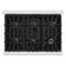 ZLINE Autograph Edition 36-Inch Select Series Gas Range with 6 Burner Cooktop and 5.2 Cu. Ft. Gas Convection Gas Oven in Satin Stainless Steel with White Matte Door and Matte Black Accents (HGRSZ-WM-36-MB)